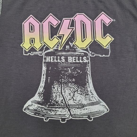 ACDC Shirt Womens Medium 19x24 Hells-Bells Two-Tone - Picture 10 of 11